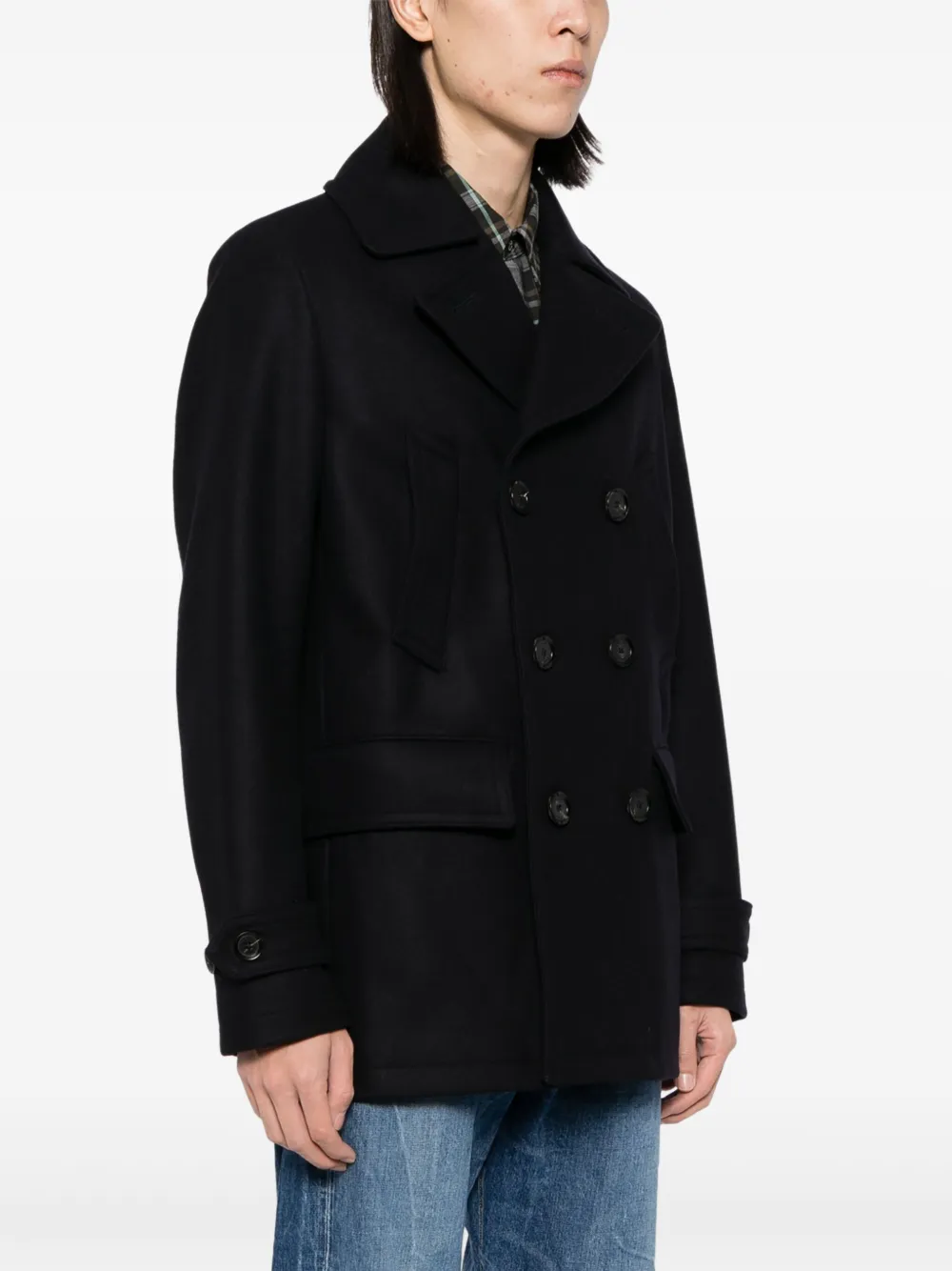 Belstaff Jas met dubbele rij knopen Blauw