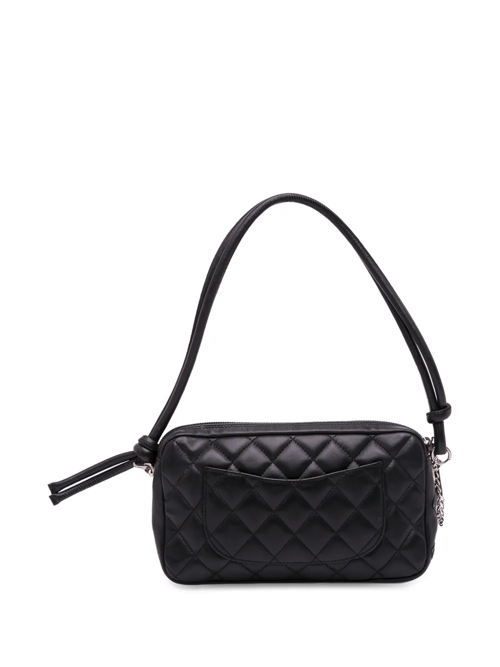 CHANEL Pre-Owned 2004-2005 lamsleren Cambon Ligne Pochette schoudertas - Zwart