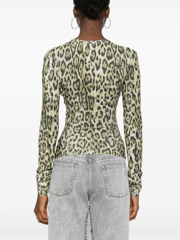 Vaquera Tシャツ　サイズL Vaquera leopard-print T-shirt | Neutrals | FARFETCH