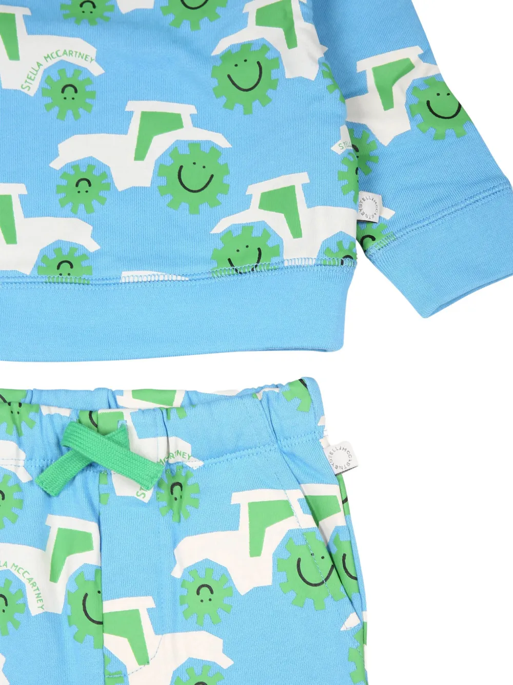 Shop Stella Mccartney Tractor-print Tracksuit Set In 蓝色