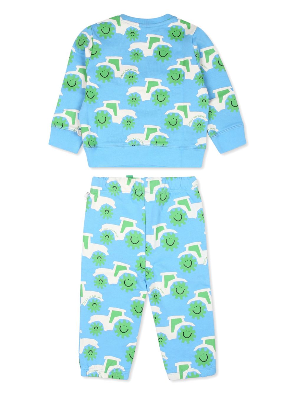 Stella McCartney Kids tractor-print tracksuit set - Blue