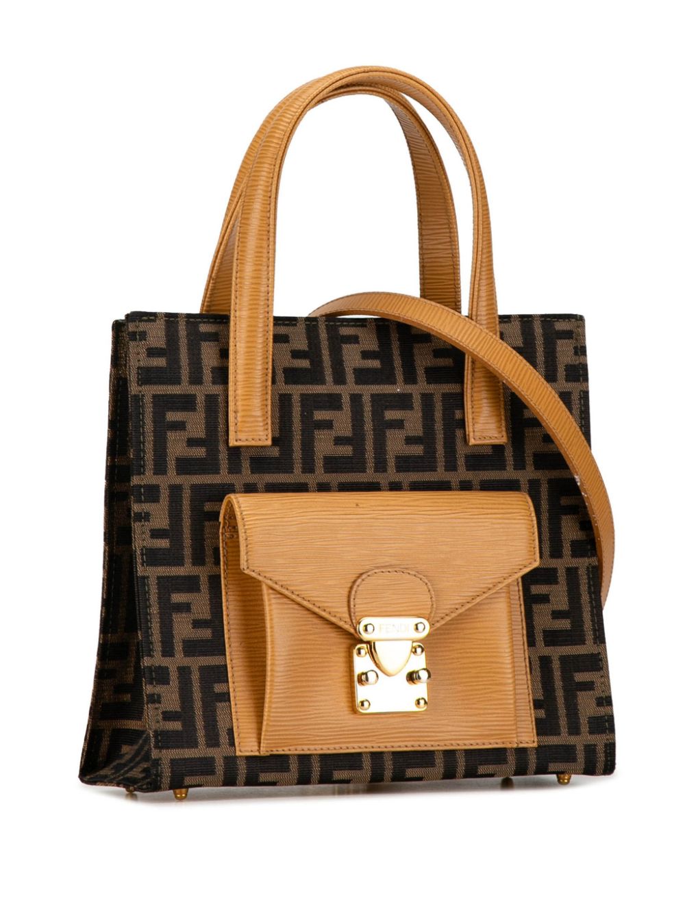 Fendi 20th Century Zucca Canvas Front Pocket Tote satchel