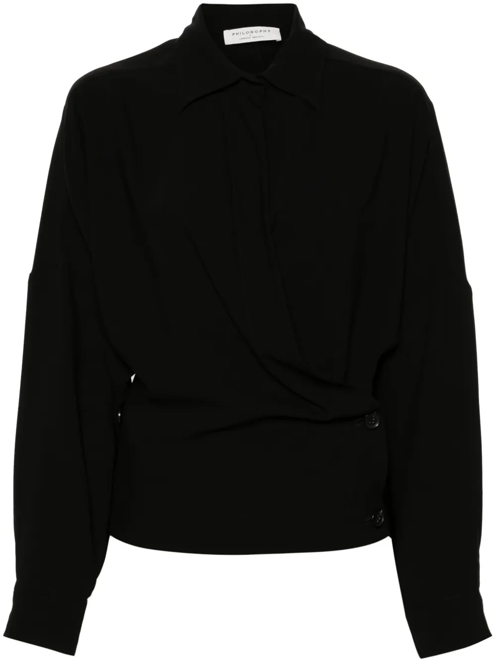 Philosophy Di Lorenzo Serafini Wikkelblouse Zwart