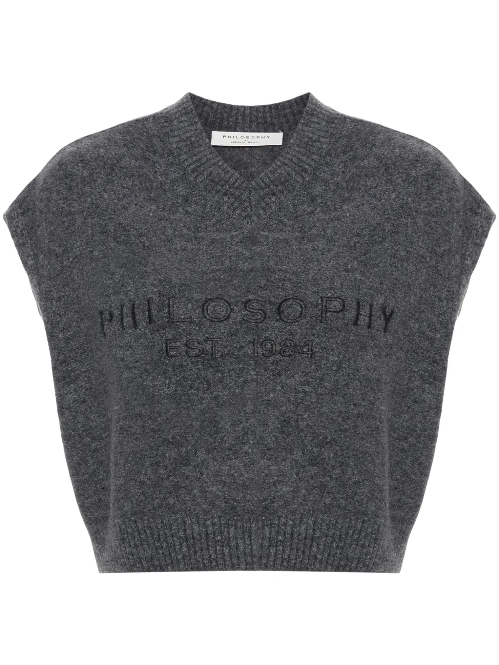 Philosophy Di Lorenzo Serafini Trui met geborduurd logo Grijs