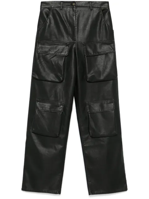MSGM faux-leather cargo pants