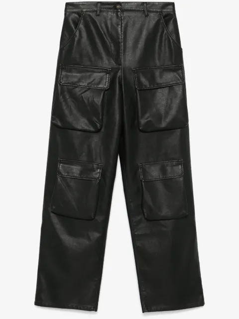 MSGM faux-leather cargo pants