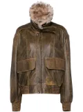 Vaquera leather bomber jacket - Brown