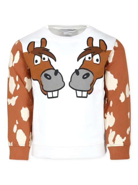 Stella McCartney Kids horse-print cotton sweater