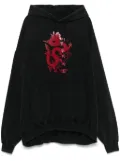 Martine Rose dragon print hoodie - Black