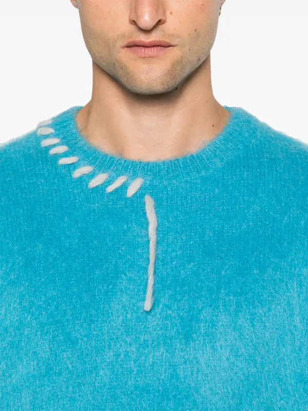 【関税&送料込】Bonsai Sweaters Bonsai decorative-stitching Sweater | Blue | FARFETCH