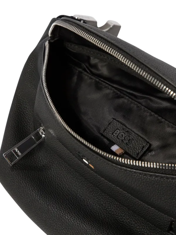 【HUGO BOSS】RAY BELTBAG フェイクレザーZIPベルトバッグ/black BOSS Ray Belt Bag | Black | FARFETCH