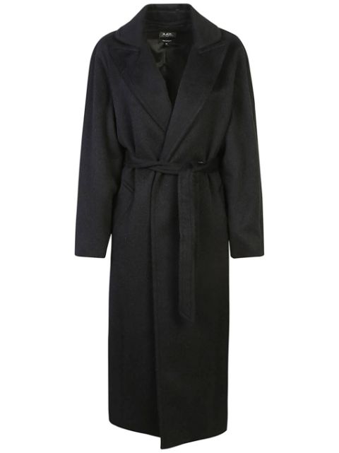 A.P.C. belted single-breasted coat Women