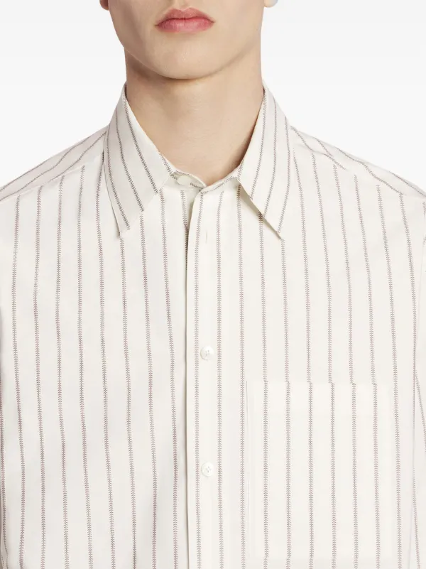 LANVIN - LANVIN ランバン ストライプ柄 シャツジャケット B1135
