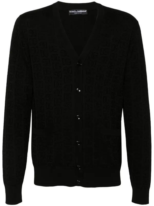Dolce & Gabbana monogram-jacquard Cardigan | Black | FARFETCH RO