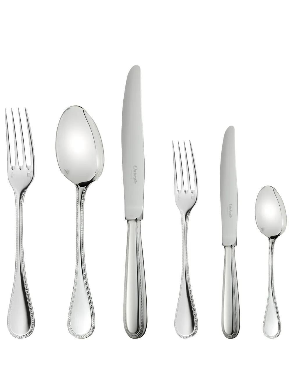Christofle Perles 36-piece flatware set (six-person setting) | Silver | Image 1