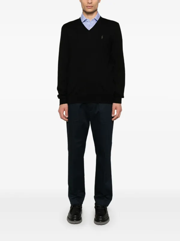 Polo Ralph Lauren Wool Sweater | Black | FARFETCH