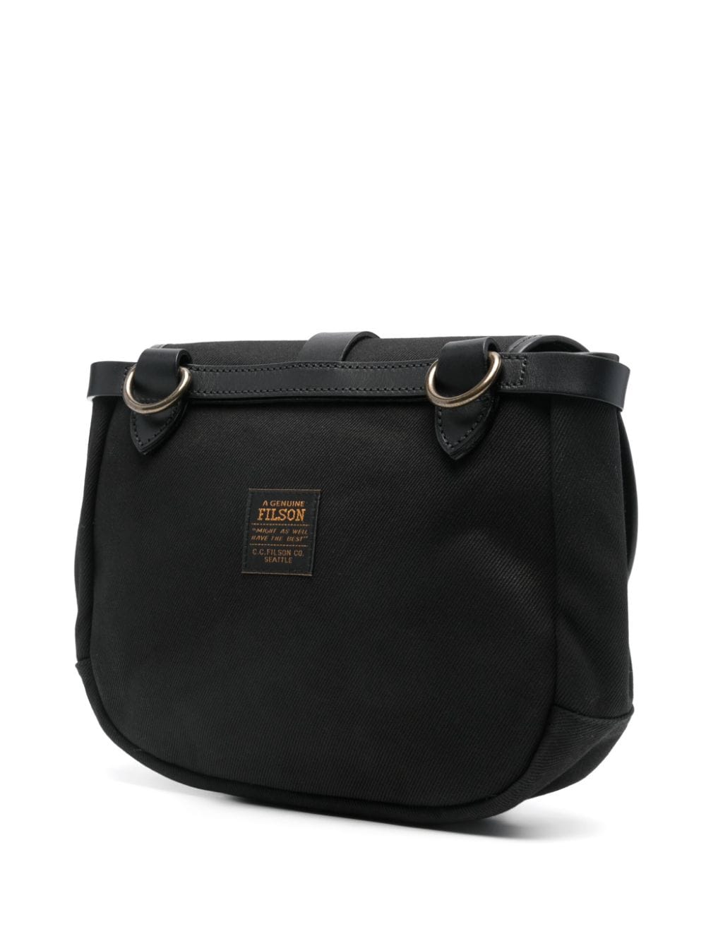 Shop Filson Cotton Cross Body Bag In Black