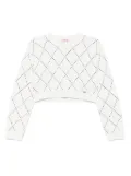 LIU JO diamond-pattern sweater - White