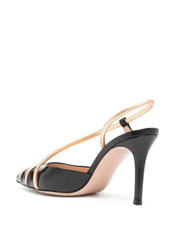 Gianvito Rossi>>レザースリングバックパンプス Gianvito Rossi スリングバック パンプス | ブラック | FARFETCH JP
