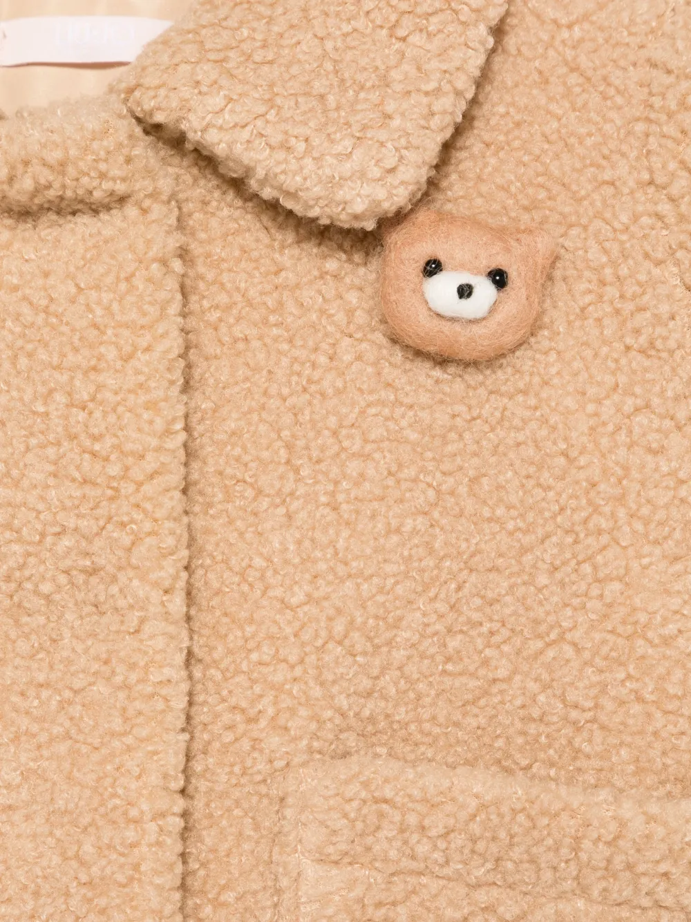 Shop Liu •jo Teddy Jacket In Brown