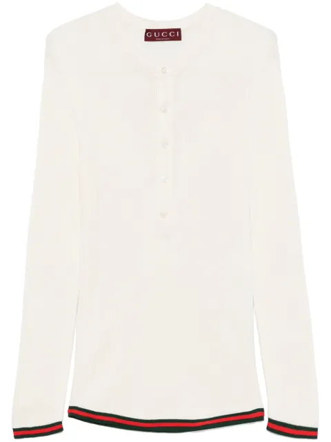 Gucci silk ribbed top