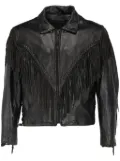 A.N.G.E.L.O. Vintage Cult 1990s pre-owned fringed leather jacket - Black