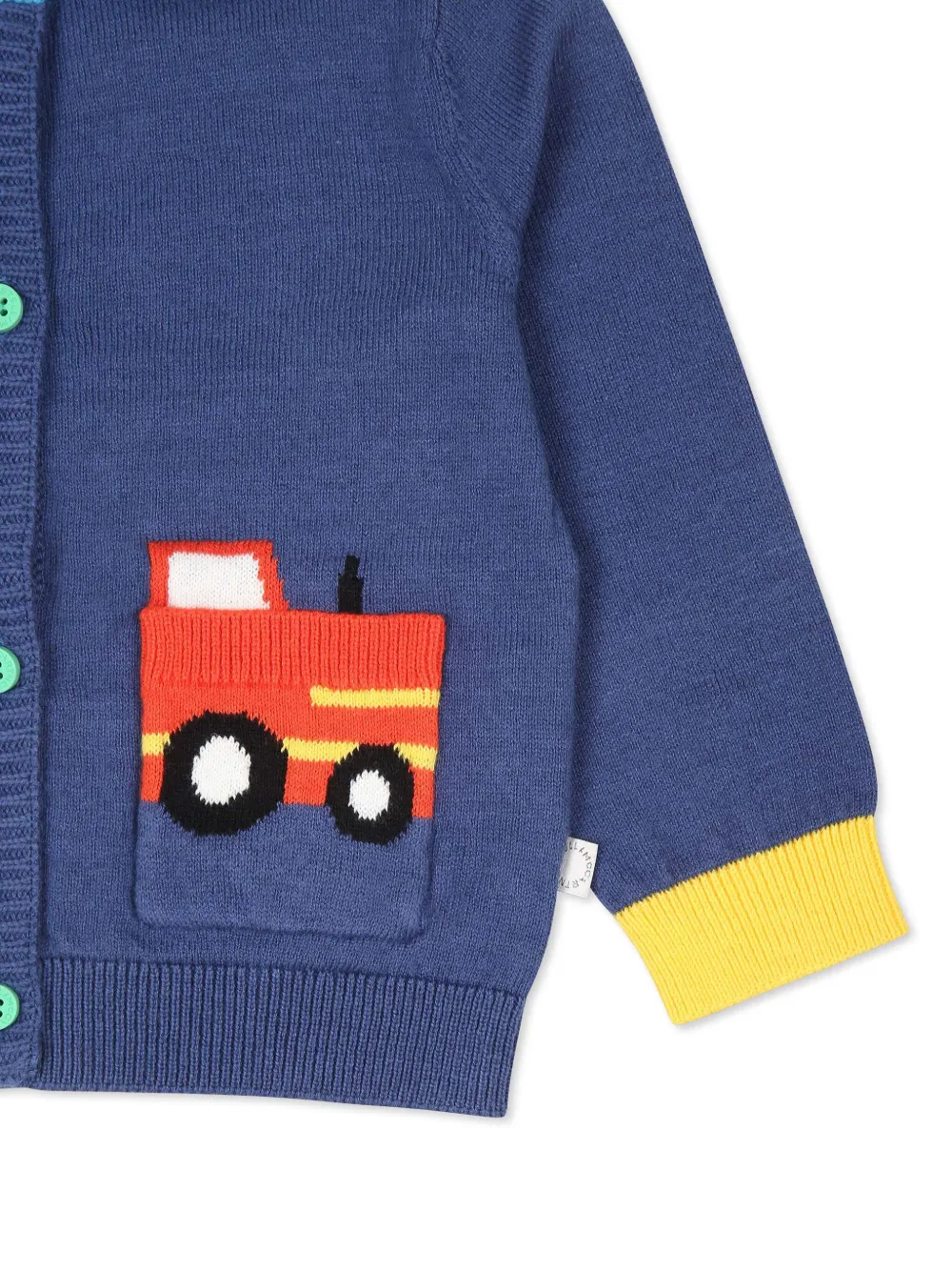 Stella McCartney Kids Vest met geribbelde afwerking Blauw
