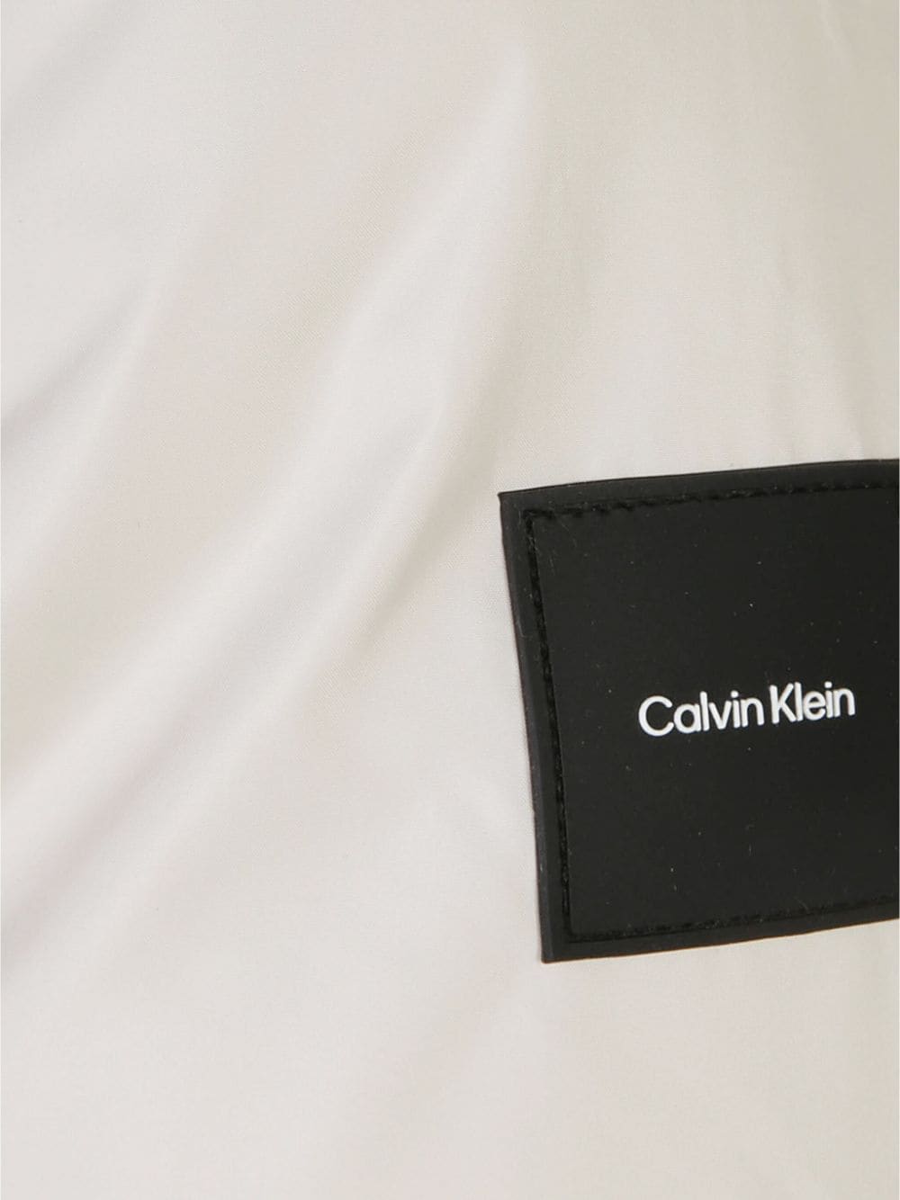 Shop Calvin Klein Logo-appliqué Puffer Jacket In Neutrals