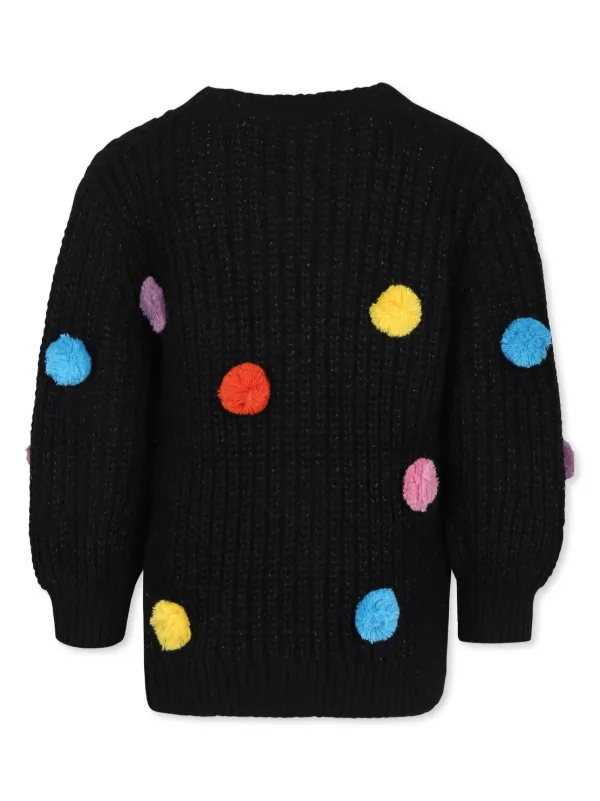 Stella McCartney Kids ポンポン カーディガン | ブラック