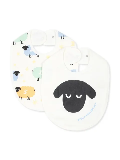 Stella McCartney Kids Set di 2 bavaglini con stampa grafica