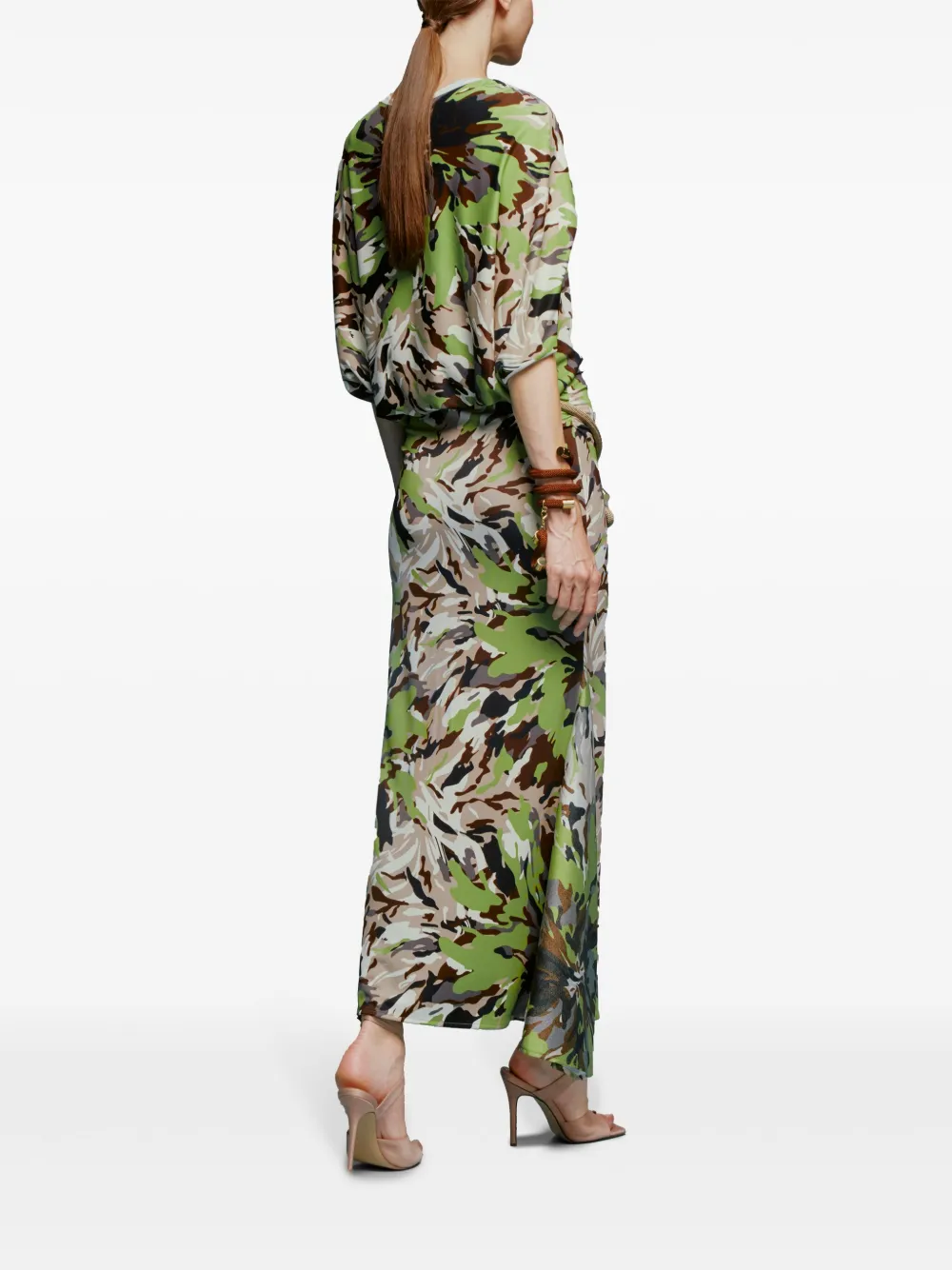Silvia Tcherassi Harriet midi-jurk Groen