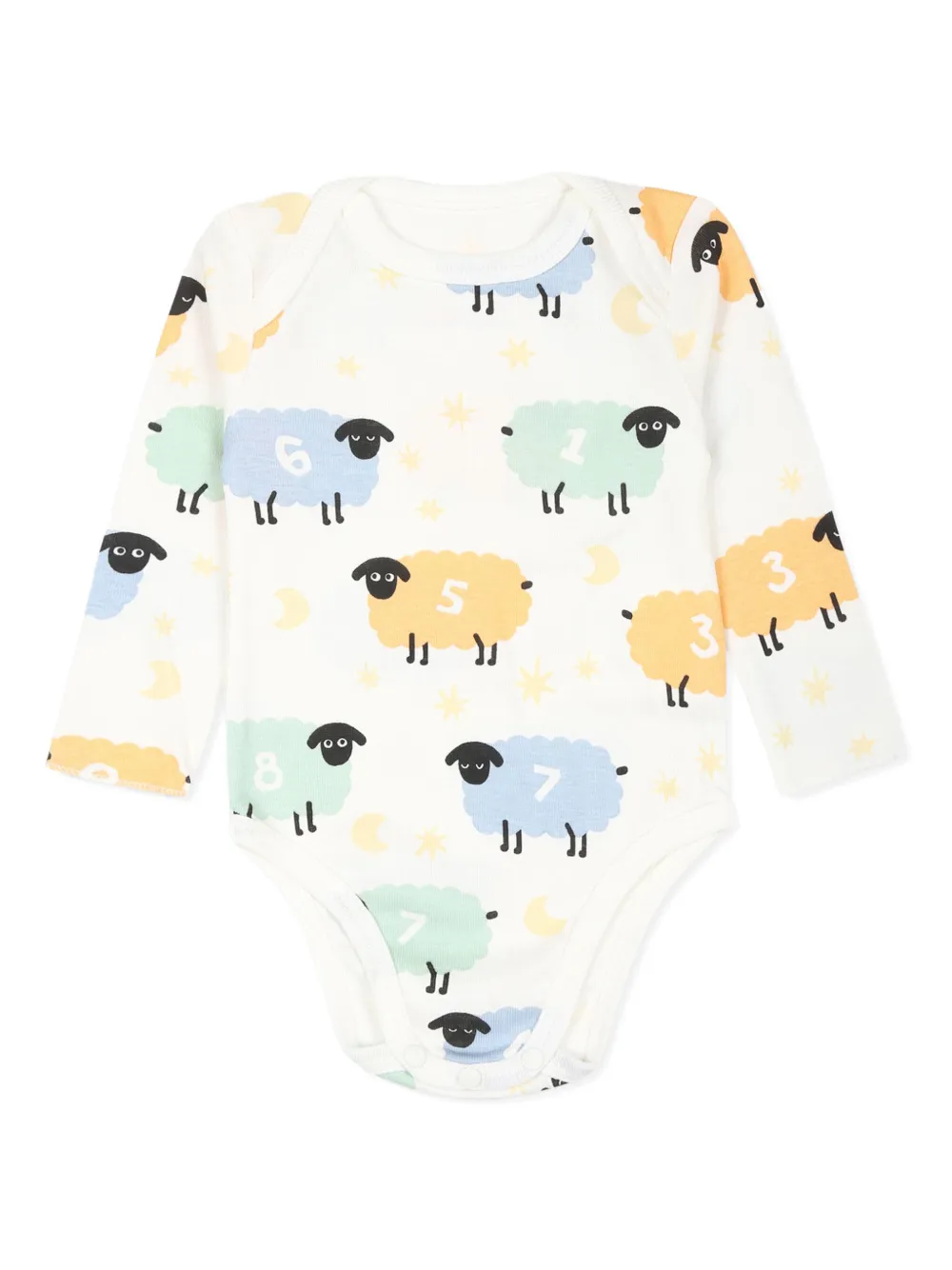 Stella Mccartney Sheep-print Bodies (set Of Two) In White