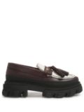 GANNI leather loafers - Brown