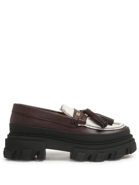 GANNI leather loafers