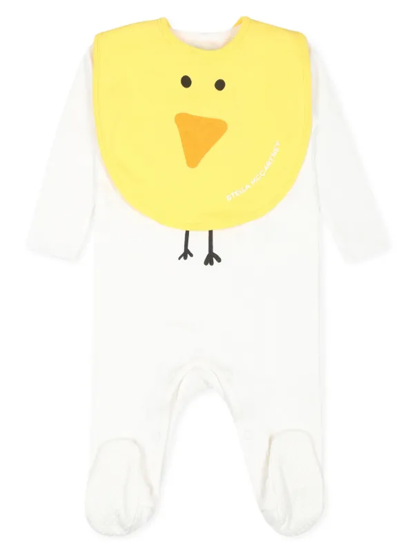 Stella McCartney Kids graphic-print Babygrown Set | White