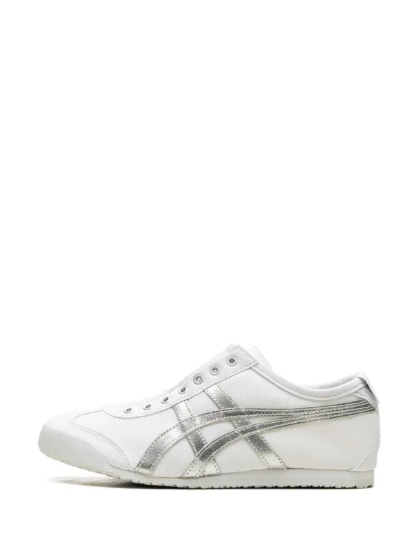 Onitsuka Tiger Mexico 66 White Pure Silver slip on Sneakers White FARFETCH UK