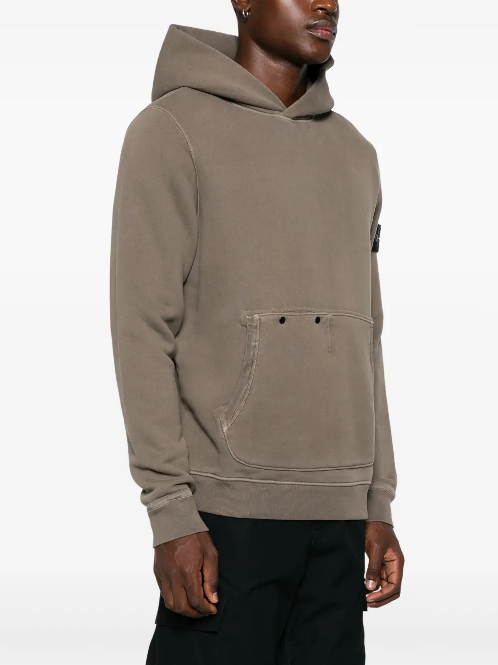 Stone Island Hoodie met Compass-logopatch Bruin