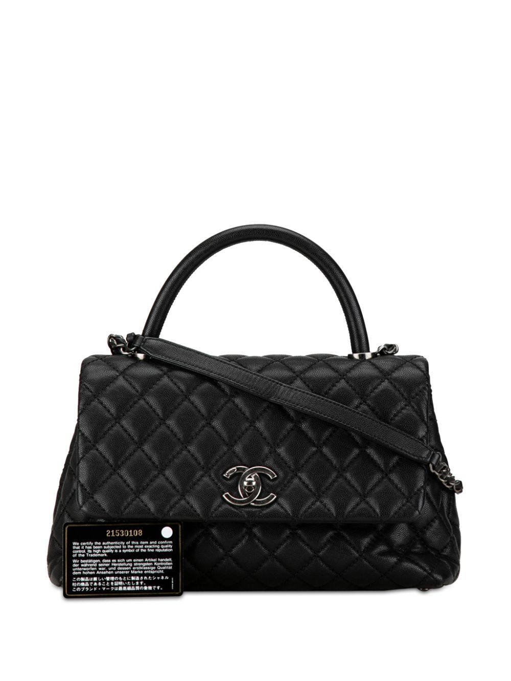 CHANEL 2015-2016 Small Caviar Coco Top Handle Bag satchel Women