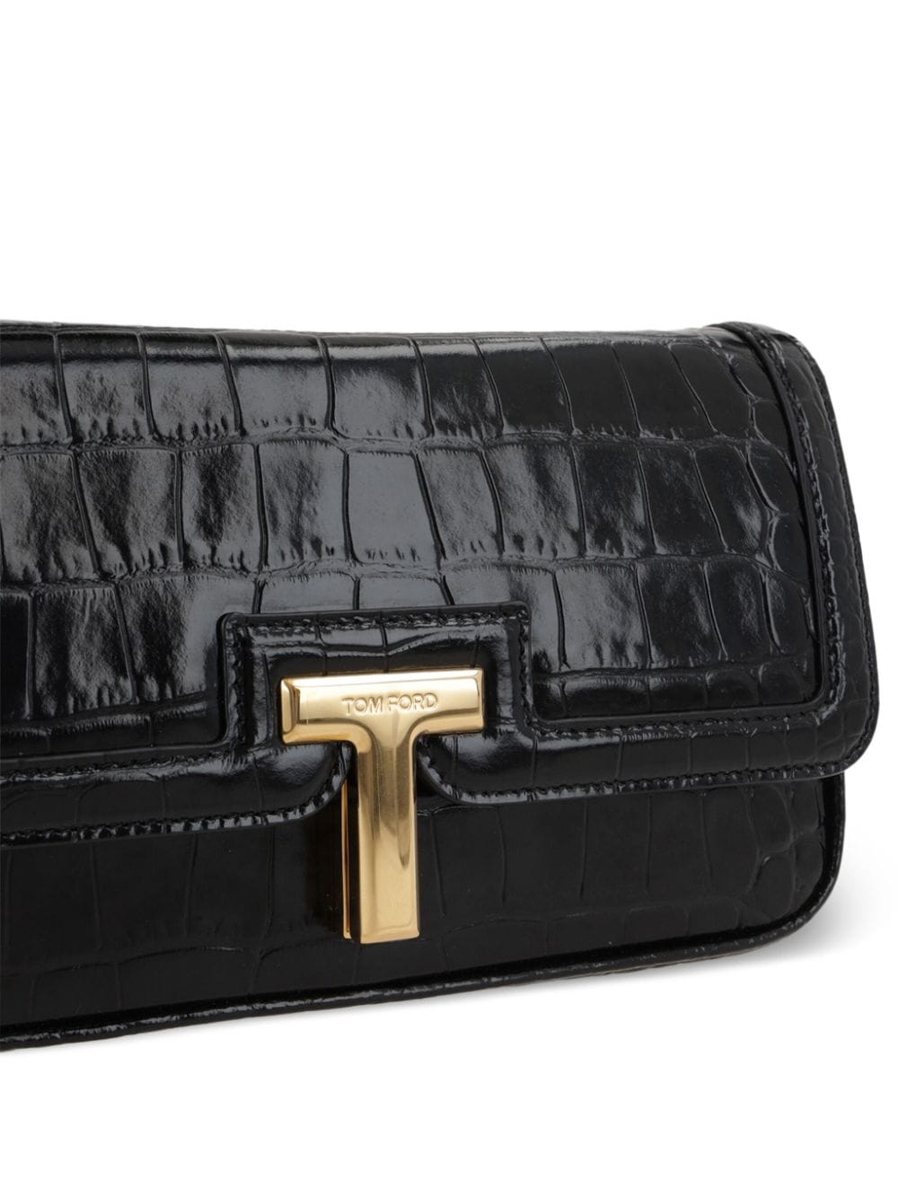 Shop Tom Ford T Shoulder Bag In Black