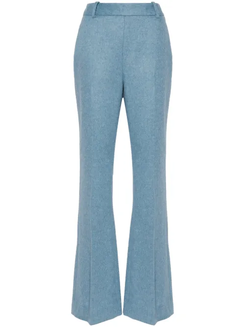Pantalon en laine Fresh à coupe évasée - Ermanno Scervino - Modalova