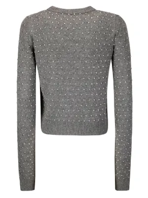 【送料&関税込】SportMax Sport Knitted And Fur Cardigan Sportmax Sport Cardigan Fake Fur Removable Neck