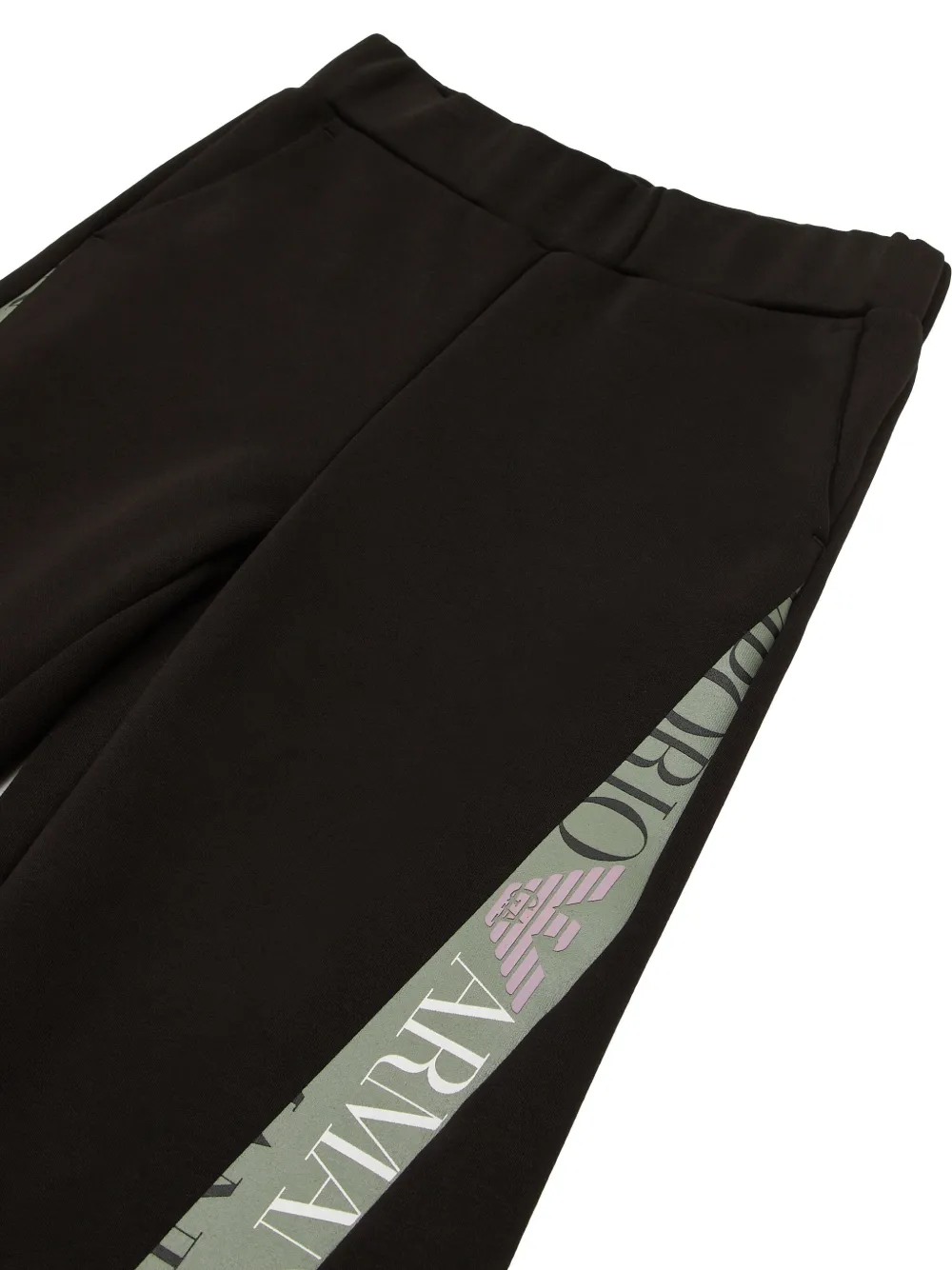 Emporio Armani Kids Broek met logo-print Zwart