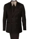 Barba virgin-wool suit - Brown