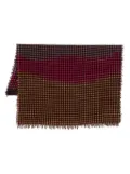 Faliero Sarti houndstooth-pattern scarf - Black