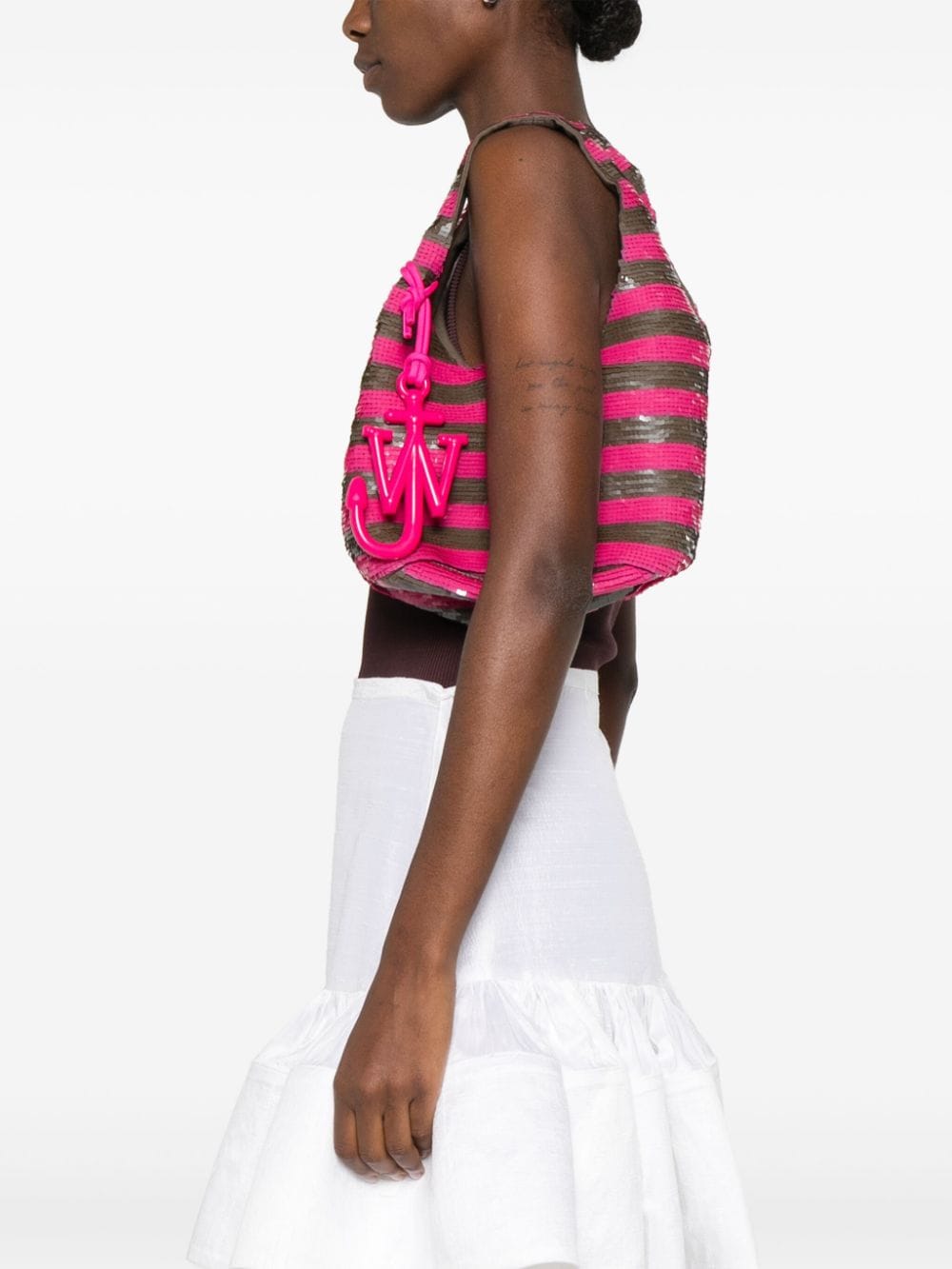 JW Anderson Kleine shopper met pailletten - Roze