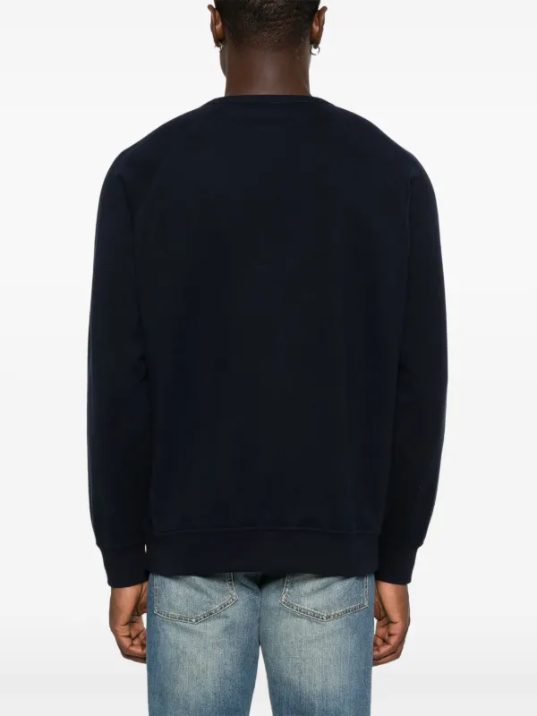 最高級素材スウェット●Brunello Cucinelli●刺繍ロゴ Brunello Cucinelli logo-embroidered Sweatshirt | Blue