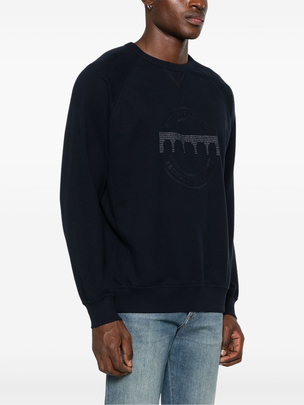 Brunello Cucinelli logo-embroidered sweatshirt Men