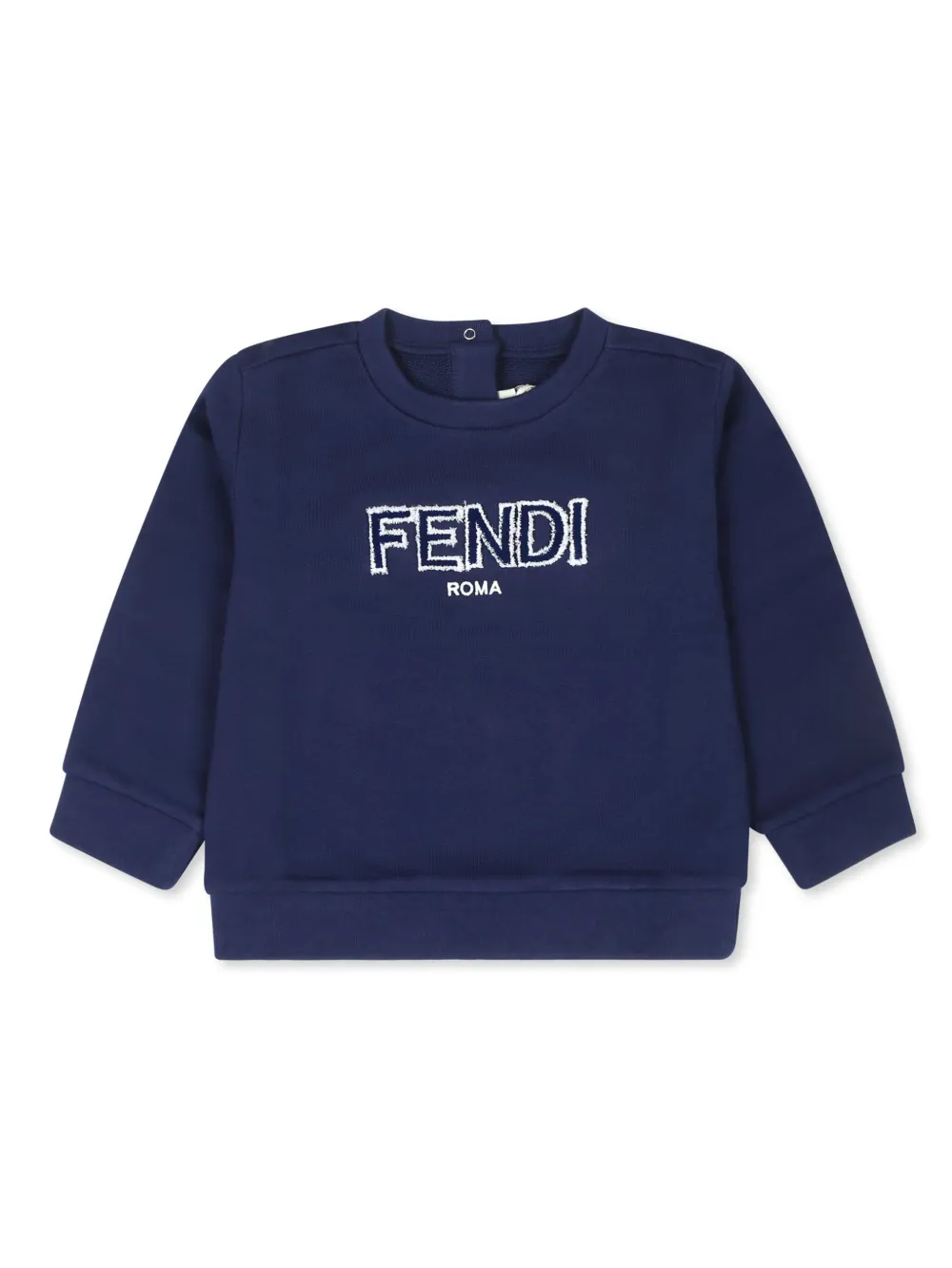 Fendi Kids Katoenen sweater met logoprint Blauw