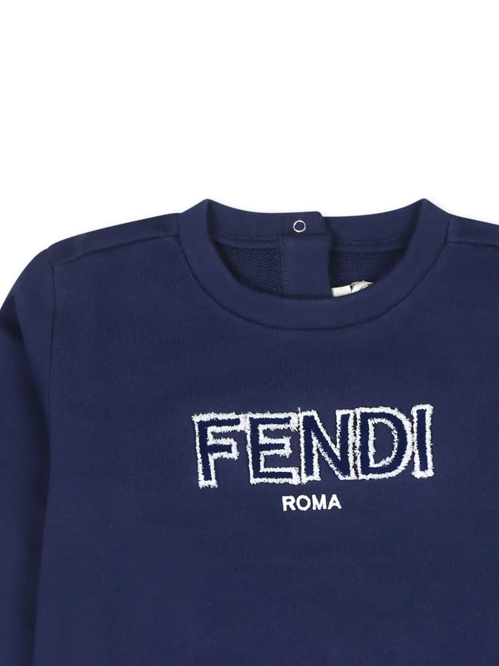 Fendi Kids Katoenen sweater met logoprint Blauw