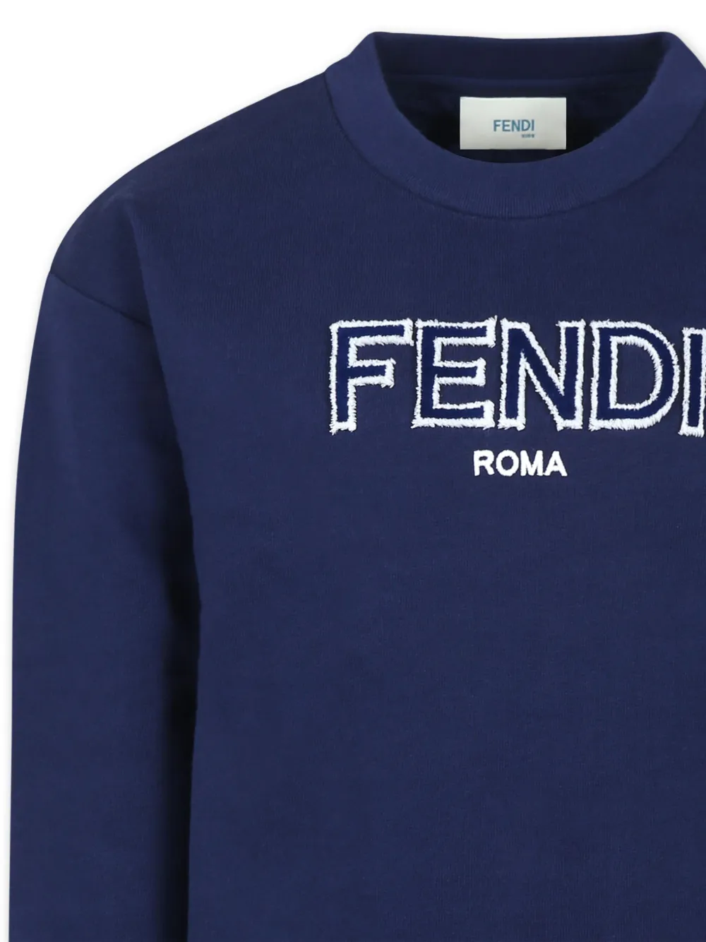 Fendi Kids Sweater met ronde hals Blauw